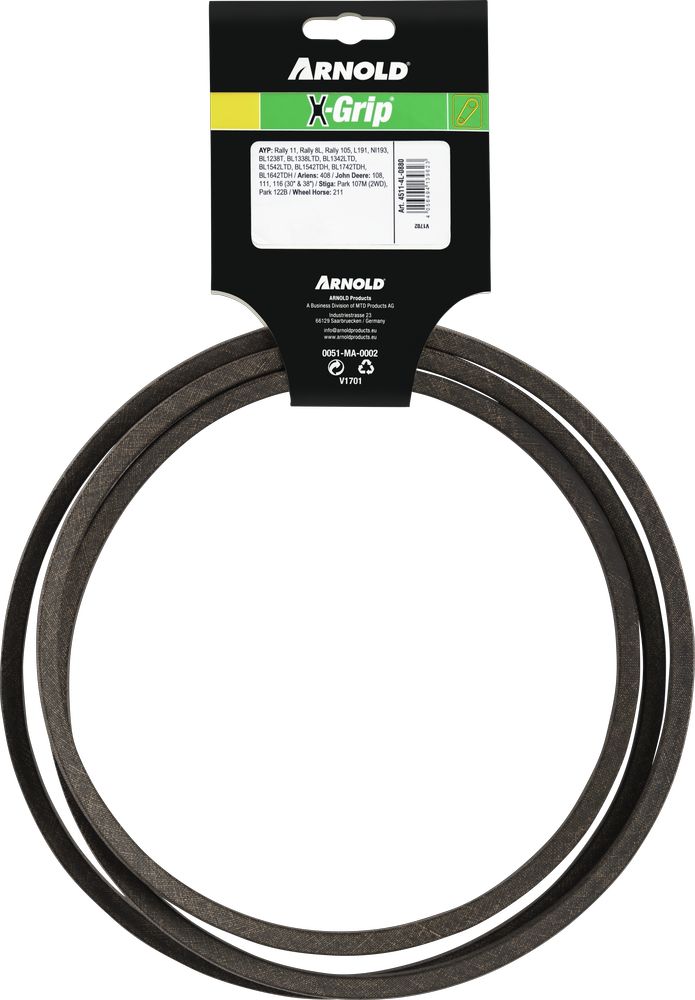 Courroie trapézoïdale X-Grip V de type 4L880 - 4