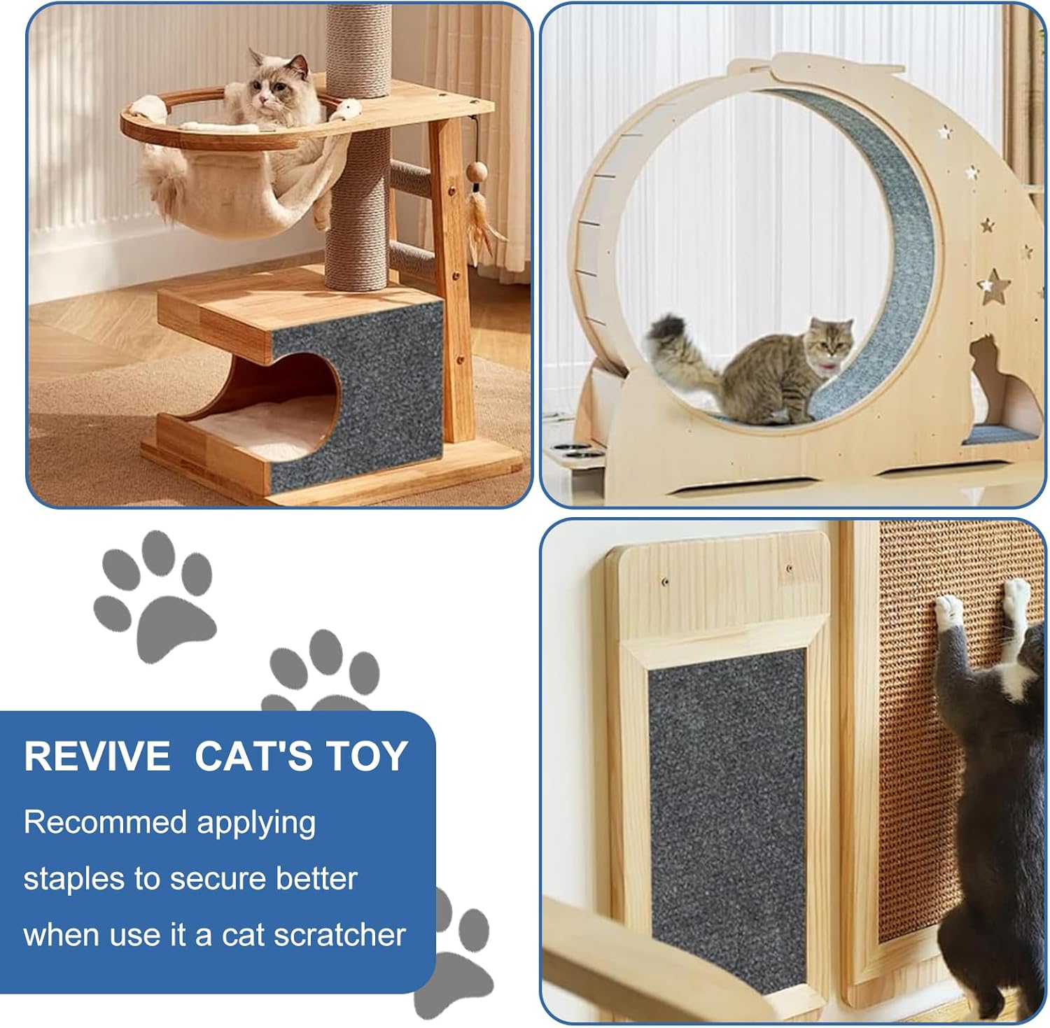 Tapis à Gratter Pour Chat 40x200 Cm - Autocollant, Découpable - Protection Canapé, Meubles, Murs