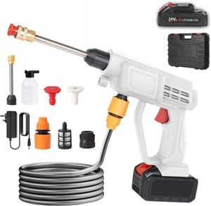 Nettoyeur Haute Pression Sans Fil 60 Bar 1800W - Portable Avec 2 Batteries, Tuyau 5 M - Pour Voiture, Sol, Terrasse