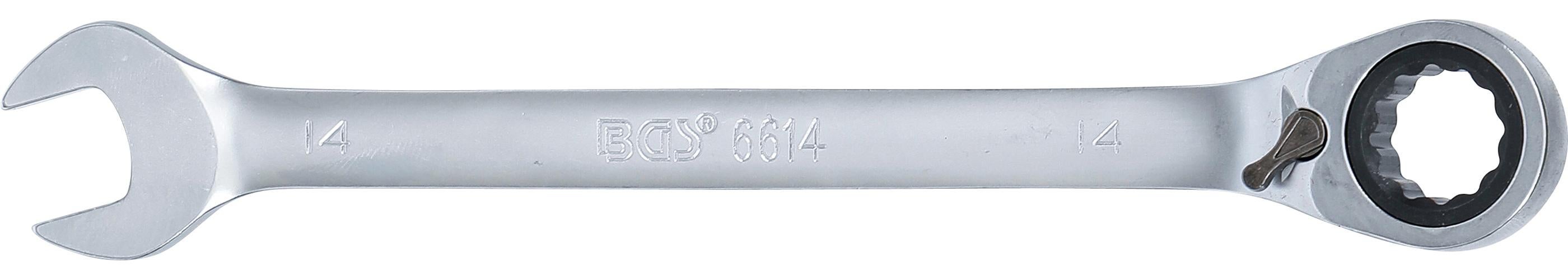 Clé mixte à cliquet | réversible | 14 mm - 4