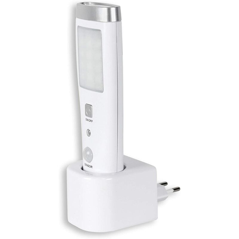 Lanternă cu senzor de prezență, unghi de detecție de 60°, 15 LED-uri, baterie reîncărcabilă de 3,7V, 15 cm, albă