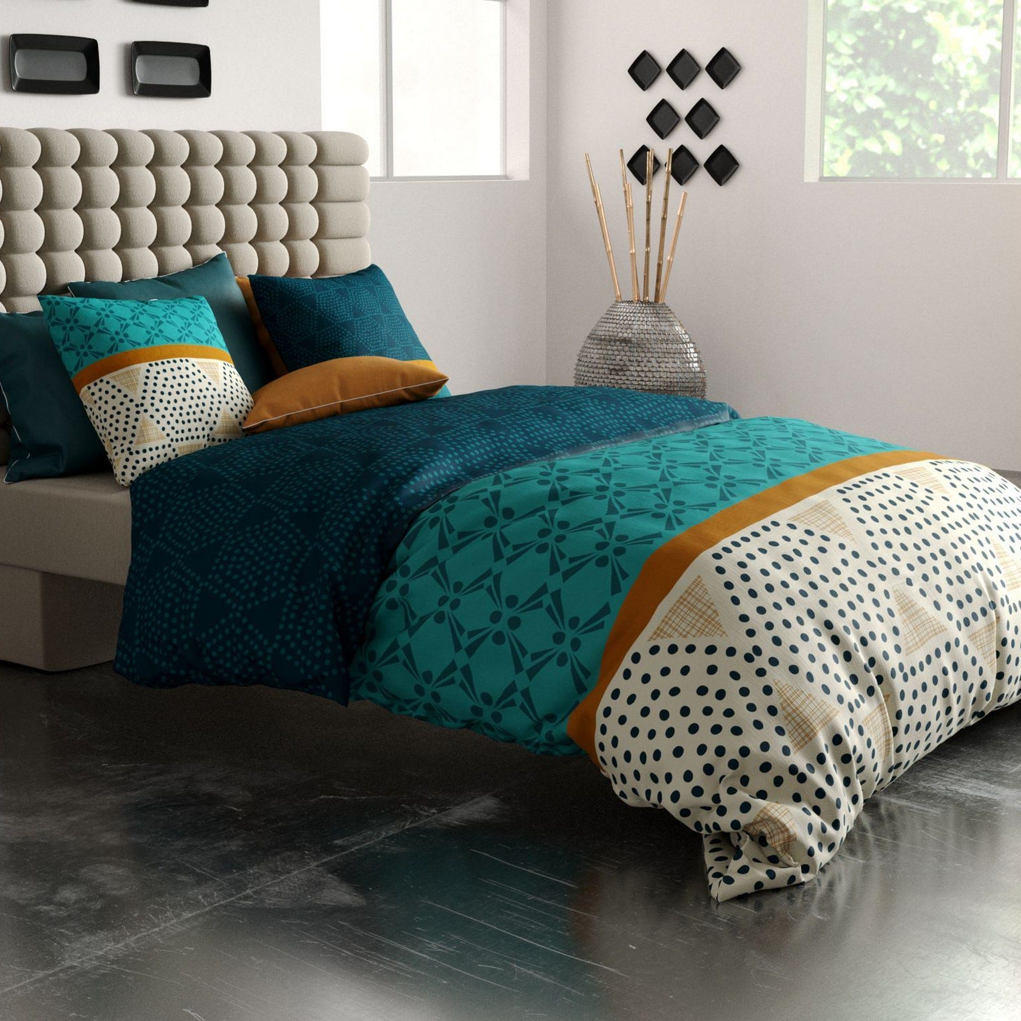 Ensemble de housse de couette double ethnique Felix Tile acheter à prix bas - livraison gratuite, avis réels avec des photos Ensemble de housse de couette double ethnique Felix Tile acheter à prix bas - livraison gratuite, avis réels avec des photos