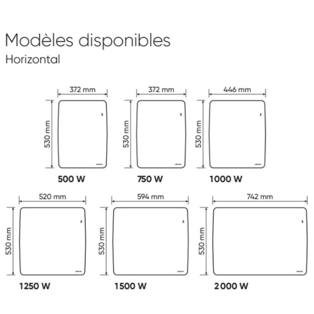 Radiateur connecté Agilia horizontal 1500W blanc carat - ATLANTIC - 503124 - 5