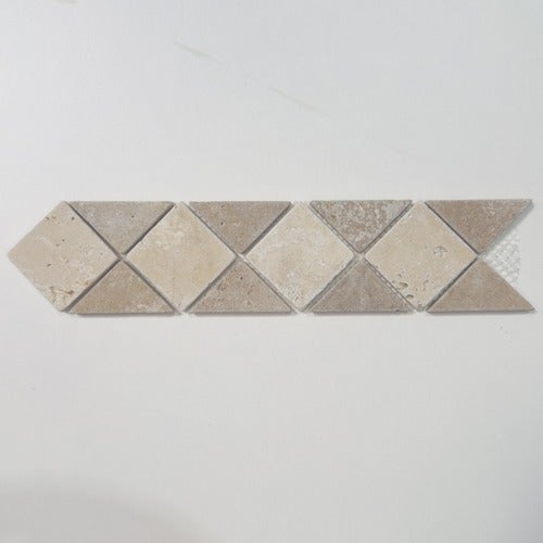 Albedo Pierre - Listel En Travertin Mix - 6,7X31,5X0,8 CM