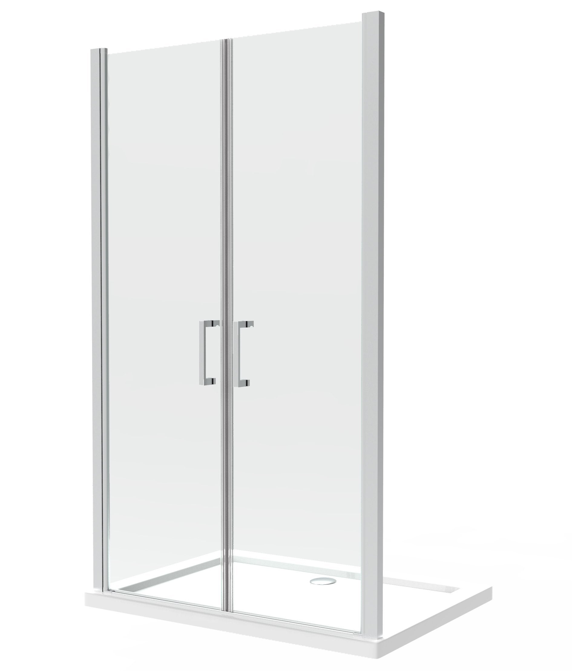 Parete Doccia Battente In Vetro 8mm | Per Nicchia | Easy-Clean Reversibile | H 200cm - Foto 8