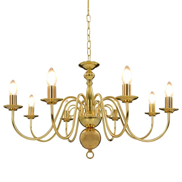 Lustre de 8 lâmpadas E14 dourado vidaXL