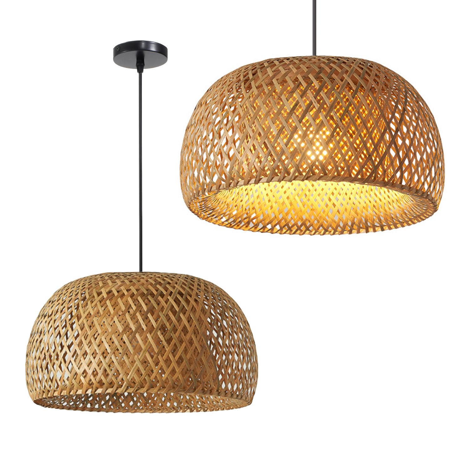 Lampa Sufitowa Wisząca Toolight App886-1Cp Natural Boho Brązowy
