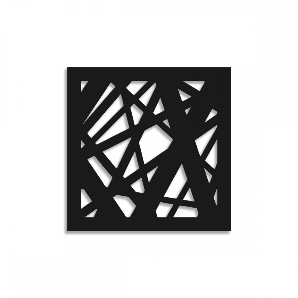 DIAGONAL LARGE - Panel perforowany z PVC - Czarny Parasol przeciwsłoneczny 73x73 cm Grubość 1 cm