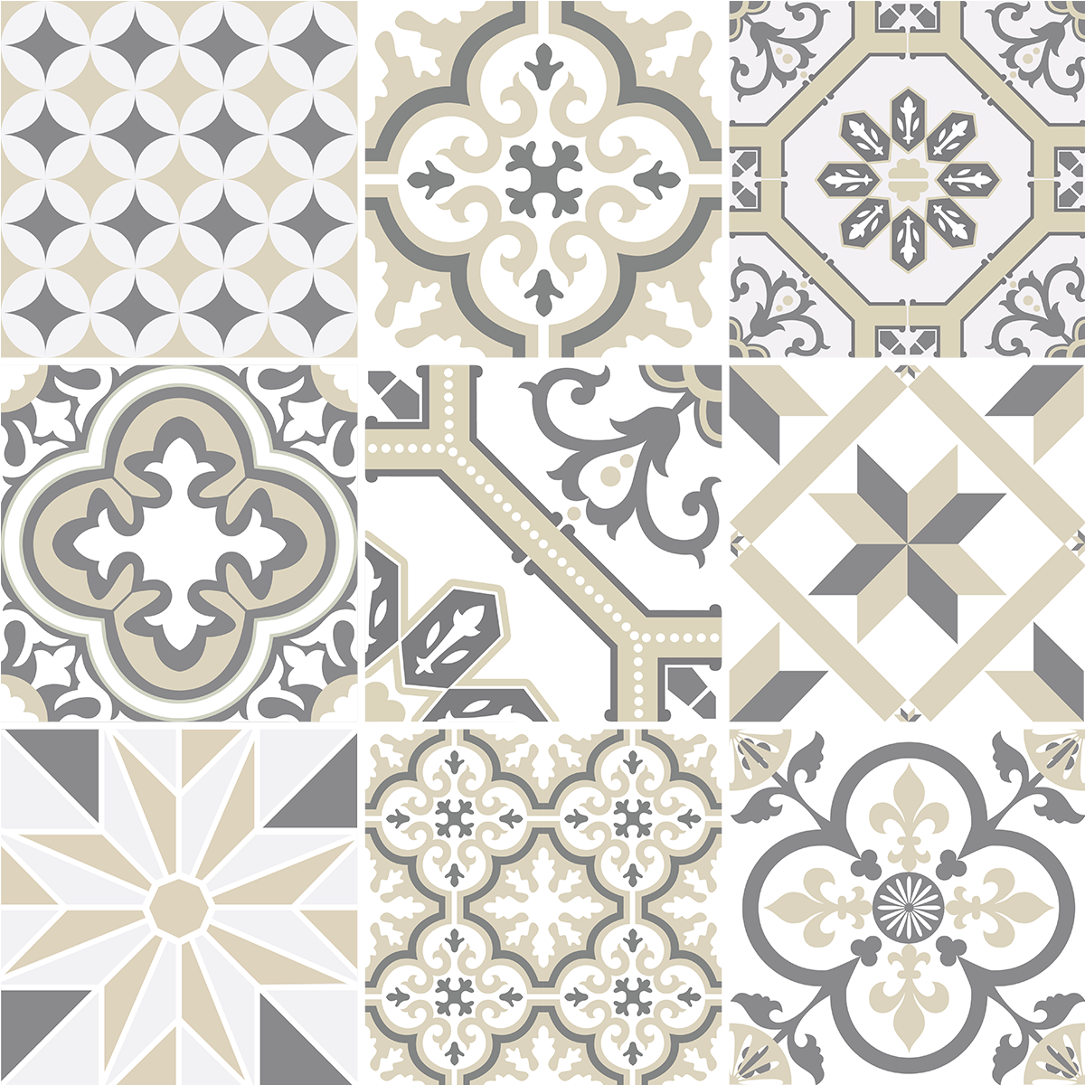 Kiwistar - Set 033 - Autocollants Pour Carrelage - 19,5 X 19,5 Cm - Lot De 25 - Rouge