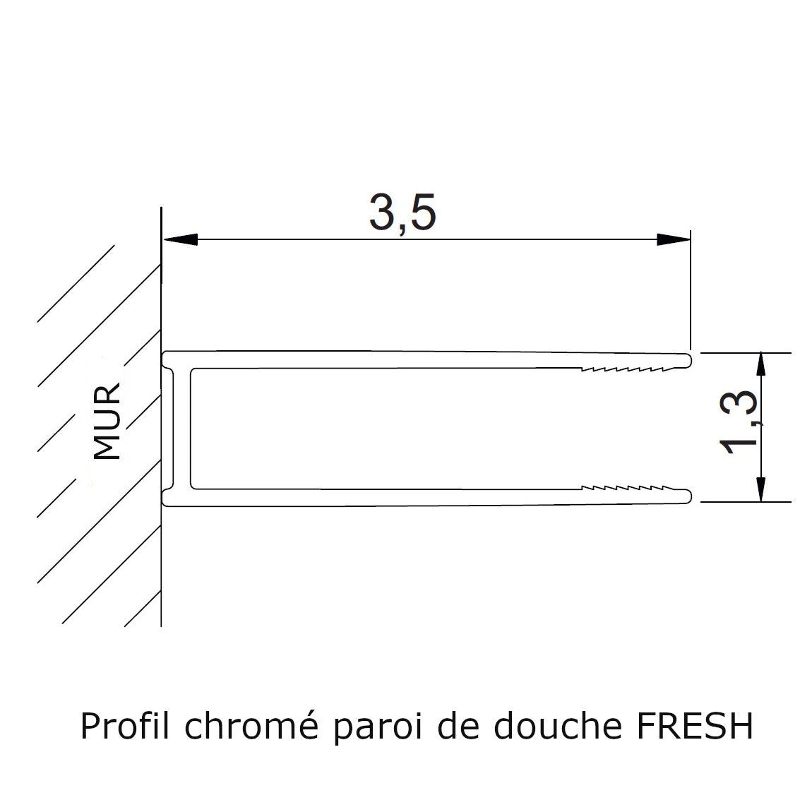 Mampara fija ducha 90 cm 1 hoja FRESH Cristal serigrafiado - 5