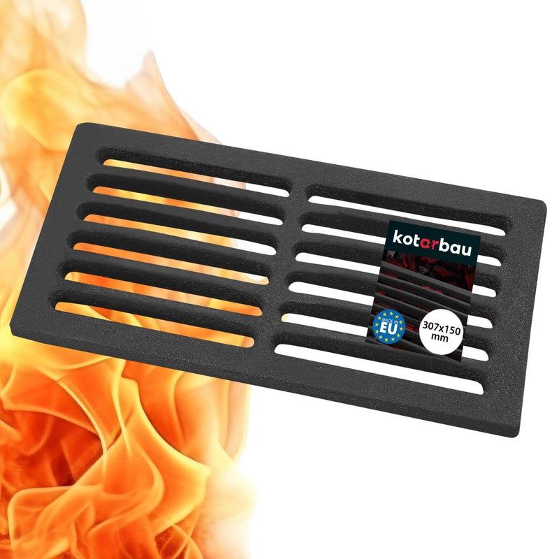 Zdjęcia - Akcesorium kominkowe Ruszt żeliwny wkład do pieca kominka kotła kuchenny duży ruszto 307x150 mm - KOTARBAU