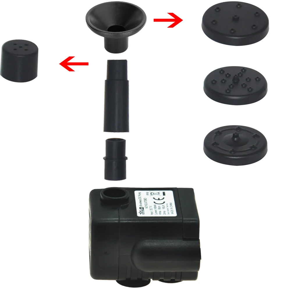 Fontaine décorative solaire, pompe à eau flottante, moteur sans balais, fontaine solaire pour jardin et piscine - 4