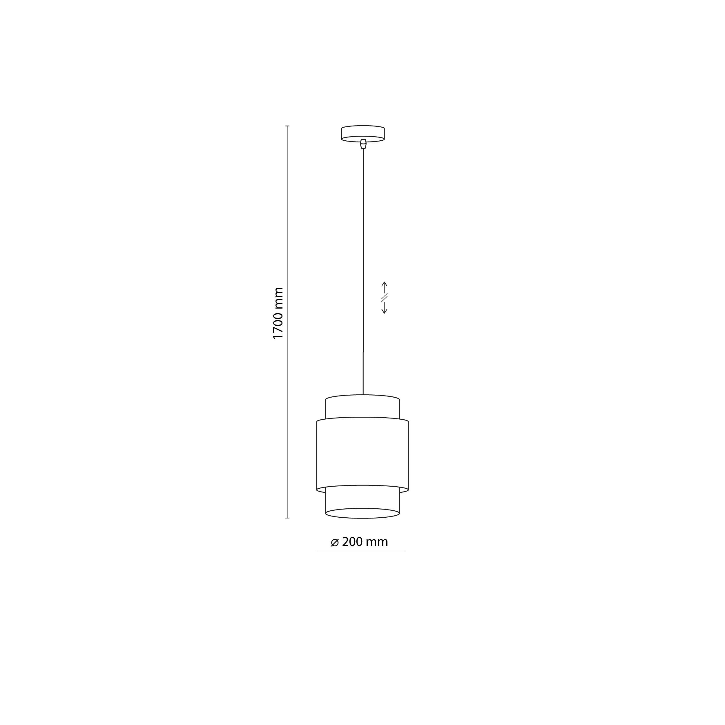 Lampa sufitowa wisząca Boho czarna 1xE27x15W boho wym: 170 x 20 x 20 cm wiklina / rattan / słoma TK Lighting - 4