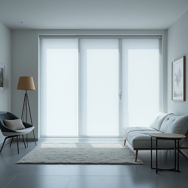 CALHA DE PAINEL JAPONÊS 3V-60cm LARGURA 170cm MANUAL BRANCO