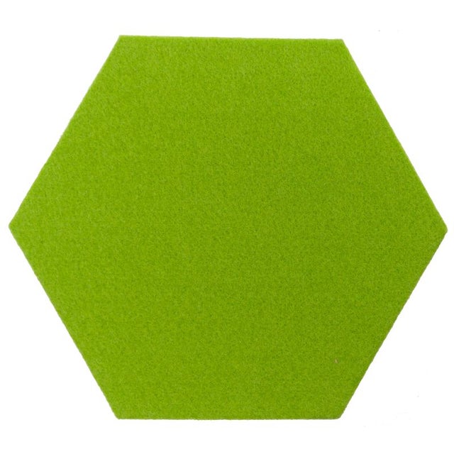 Heksagon filcowo-korkowy 15x17 cm panel dekoracyjny zielony