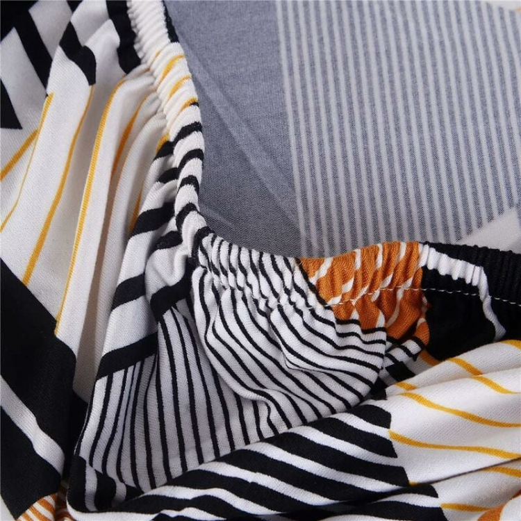 Lot de 4 Housse de Chaise Scandinaves , Extensible Housse de Chaise de Salle à Manger, Universelle Couverture de Chaise sans Accoudoirs pour Décoratio - 4