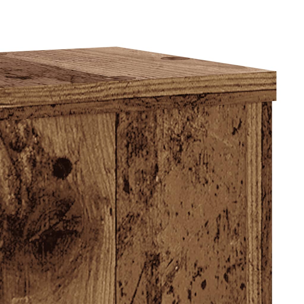 Support de plante, 2 pièces, bois ancien, 17 × 17 × 60 cm - 7