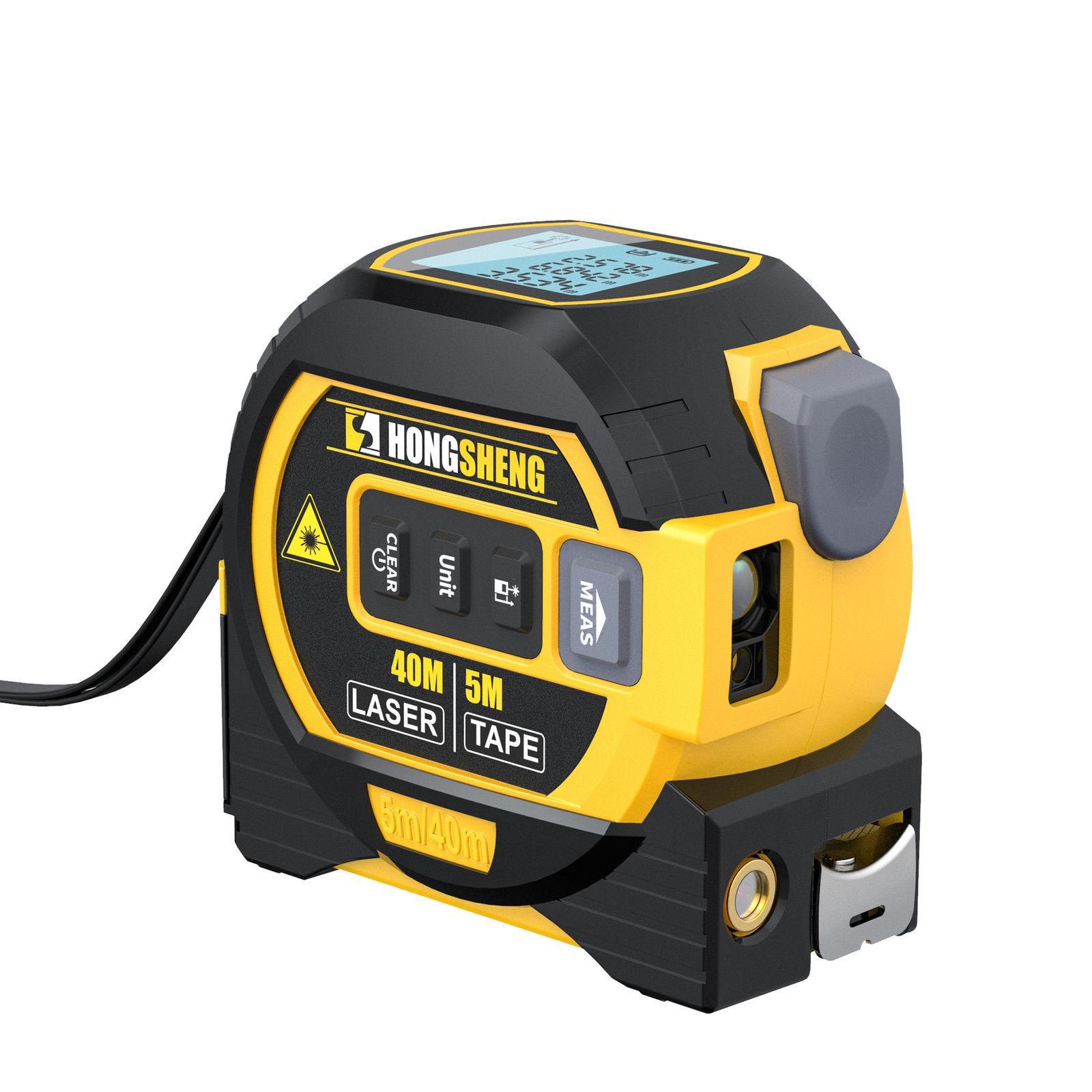 Mètre Ruban Numérique QUMOX Avec Roue - Mesure Longue Distance 99m, écran LCD, Rechargeable - Pour Courbes, Diamètres, Bricolage