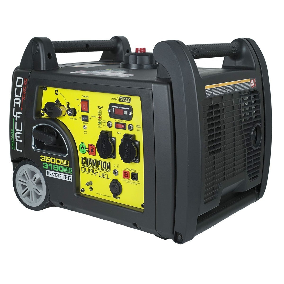 CHAMPION 3500W Gerador híbrido a gasolina/gás Motor OHV 4T 192 cm³ 