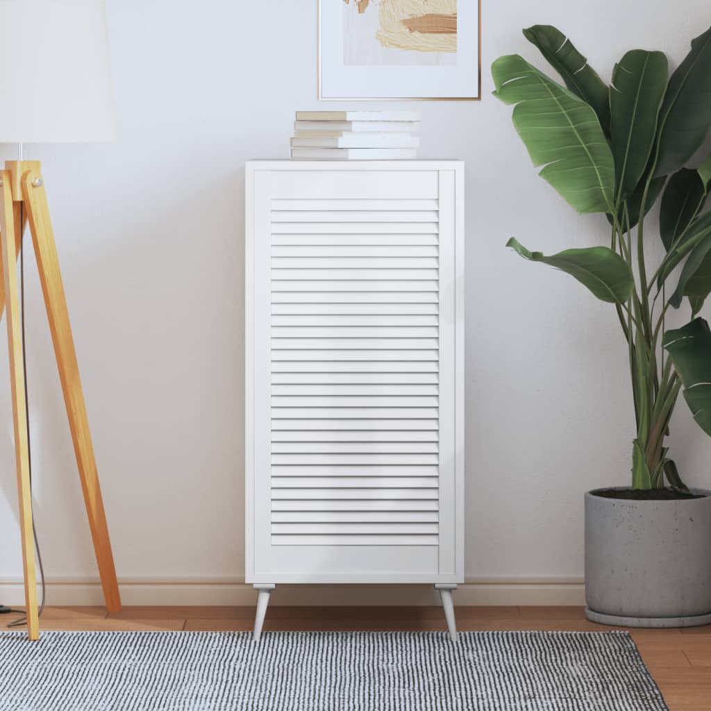 Porte d'armoire à lattes en bois de pin blanc 99,3x49,4 cm - COMFORTXL - 2