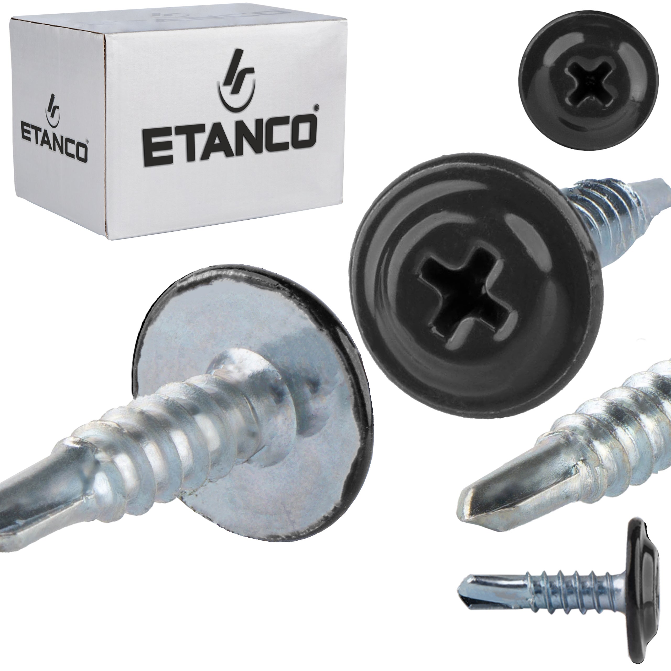 Łączniki montażowe Etanco GM-B 4,2x16 mm RAL 9005 250szt