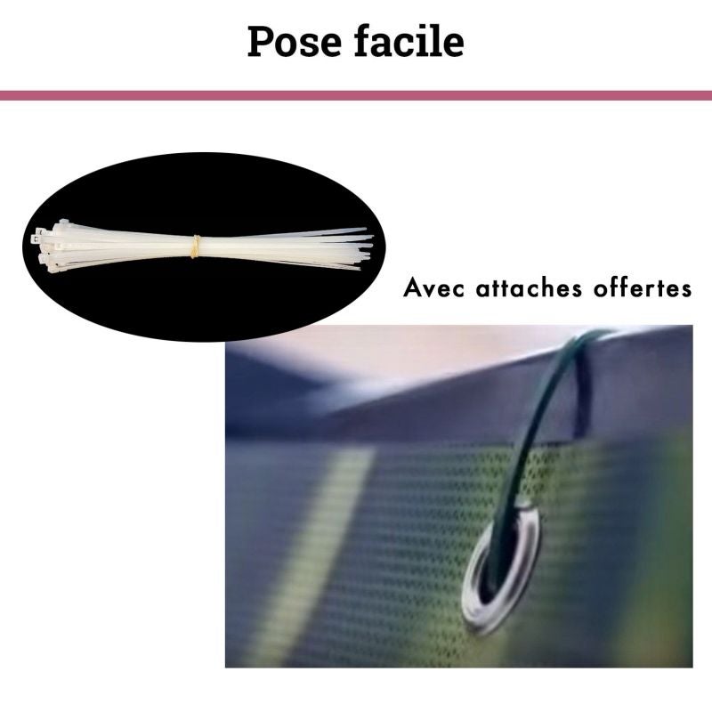 Brise vue feuillage vert CROISSANCE VEGETALE, 500 x 200 cm (LXH), 100% occultant, Made in France par Scenolia + colliers de fixation offerts - 5