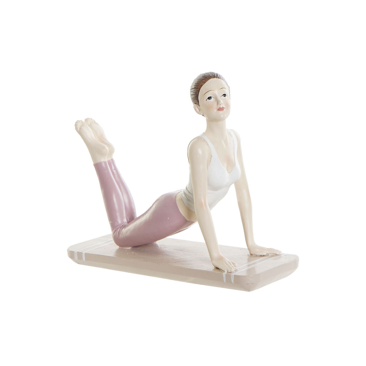 Figura decorativa dkd home decor 16 x 6 x 13 cm scandi rosa yoga