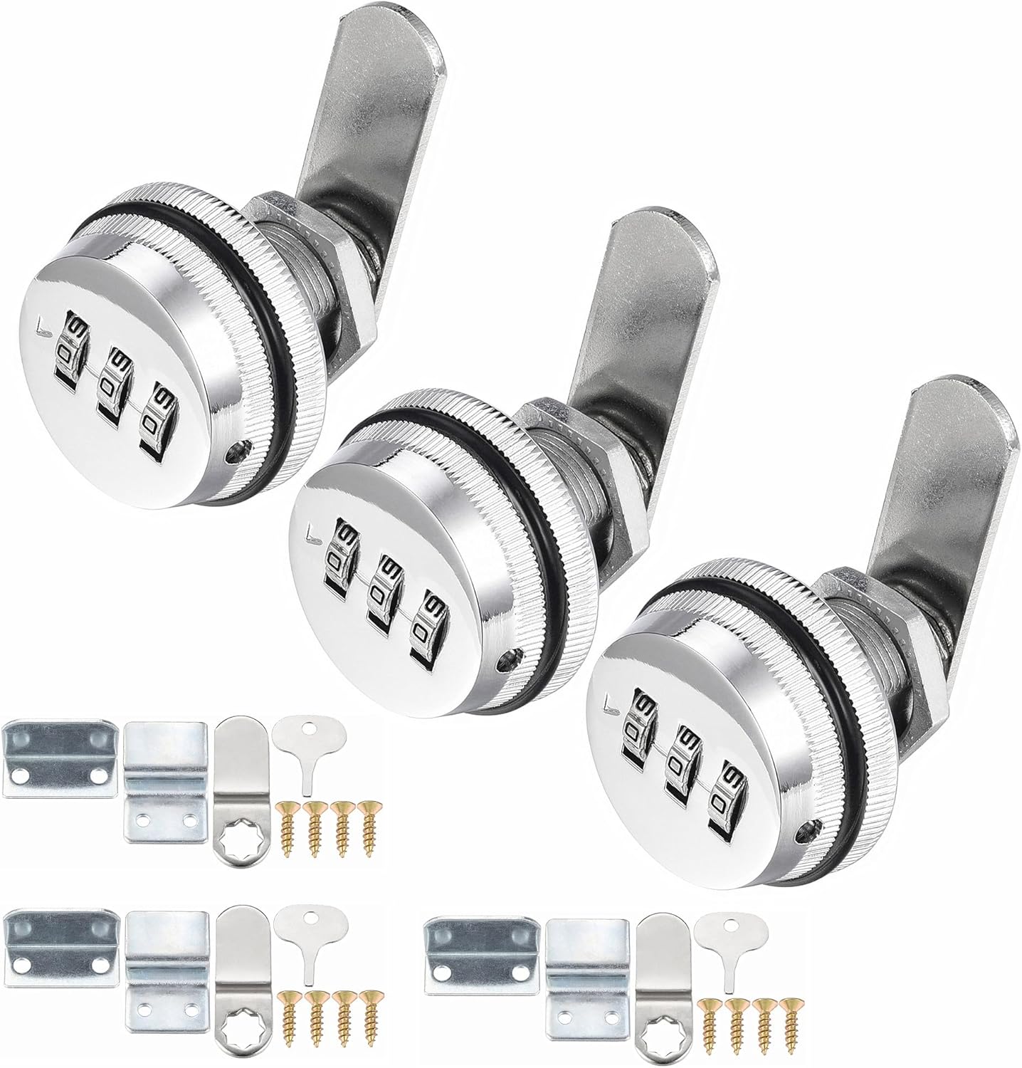 Dfuqanb 2 pièces Cam Cabinet Code Lock, Tiroir de sécurité Boîte aux lettres, Serrure à Came Sans Clé, Serrure de Combinaison, pour la boîte aux lettres du tiroir de l'armoire