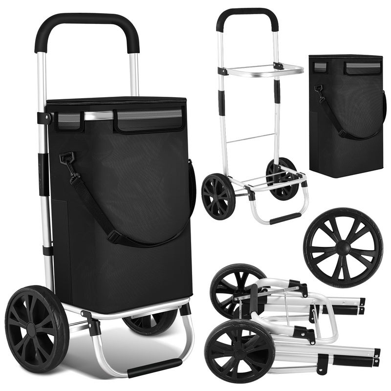 Set 4 Ruote In Poliuretano Per Carrelli Della Spesa E Dispositivi Mobili, Capacità 635kg, Diametro 5 Pollici Con Bulloni