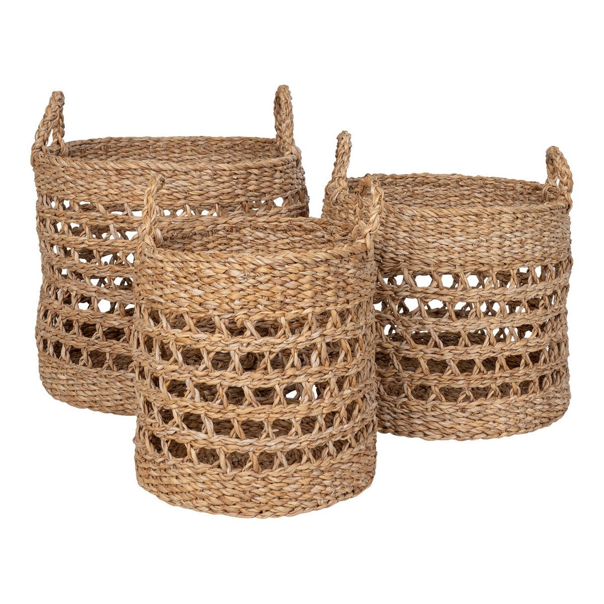 Zestaw 3 koszy do przechowywania Balok, Trawa Morska, Brązowy, Seven Design