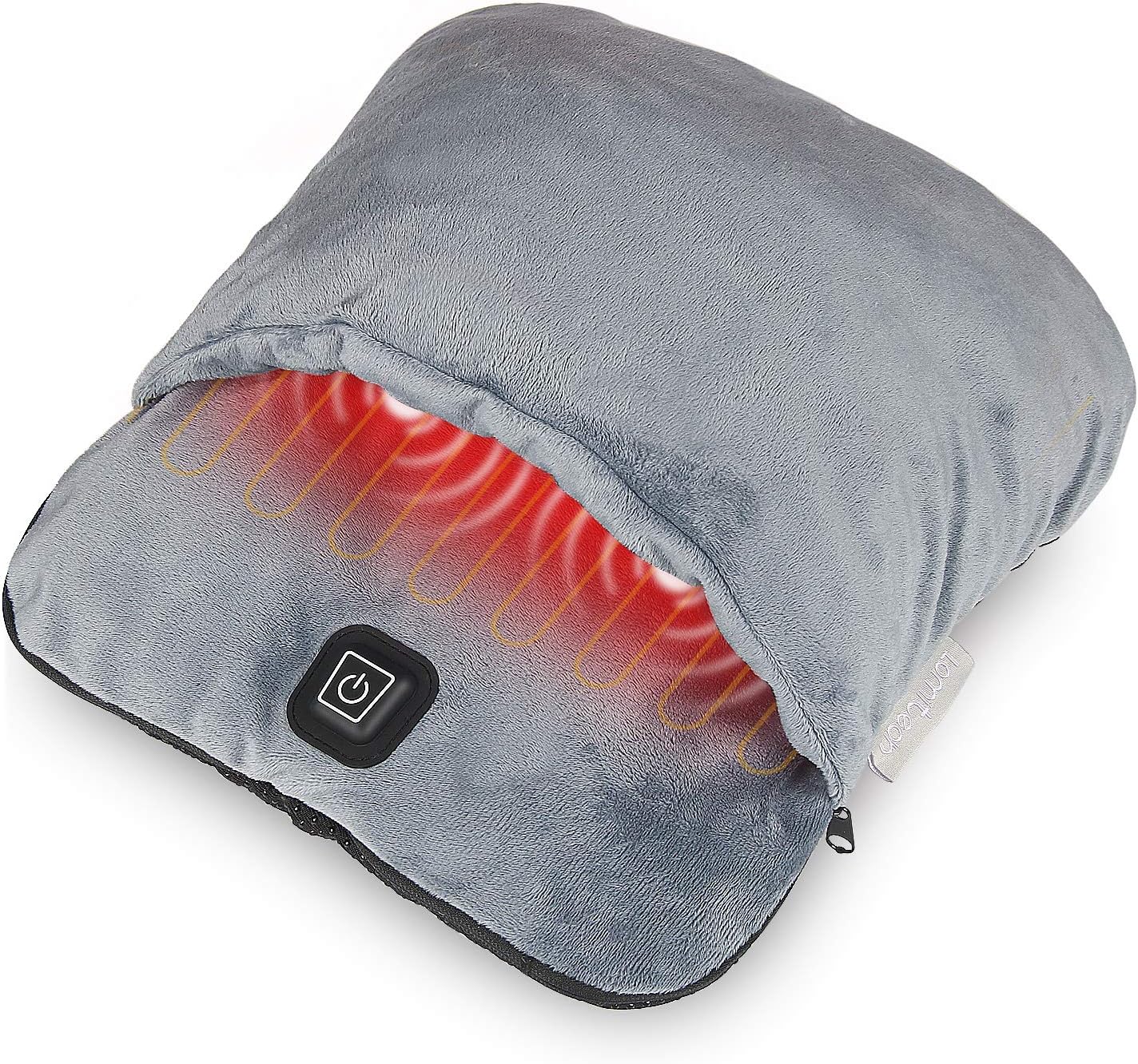 Elektryczny podgrzewacz do stóp z funkcją grzania i wibracji, szybka poduszka grzewcza z ultra miękkiej flaneli z 3 ustawieniami