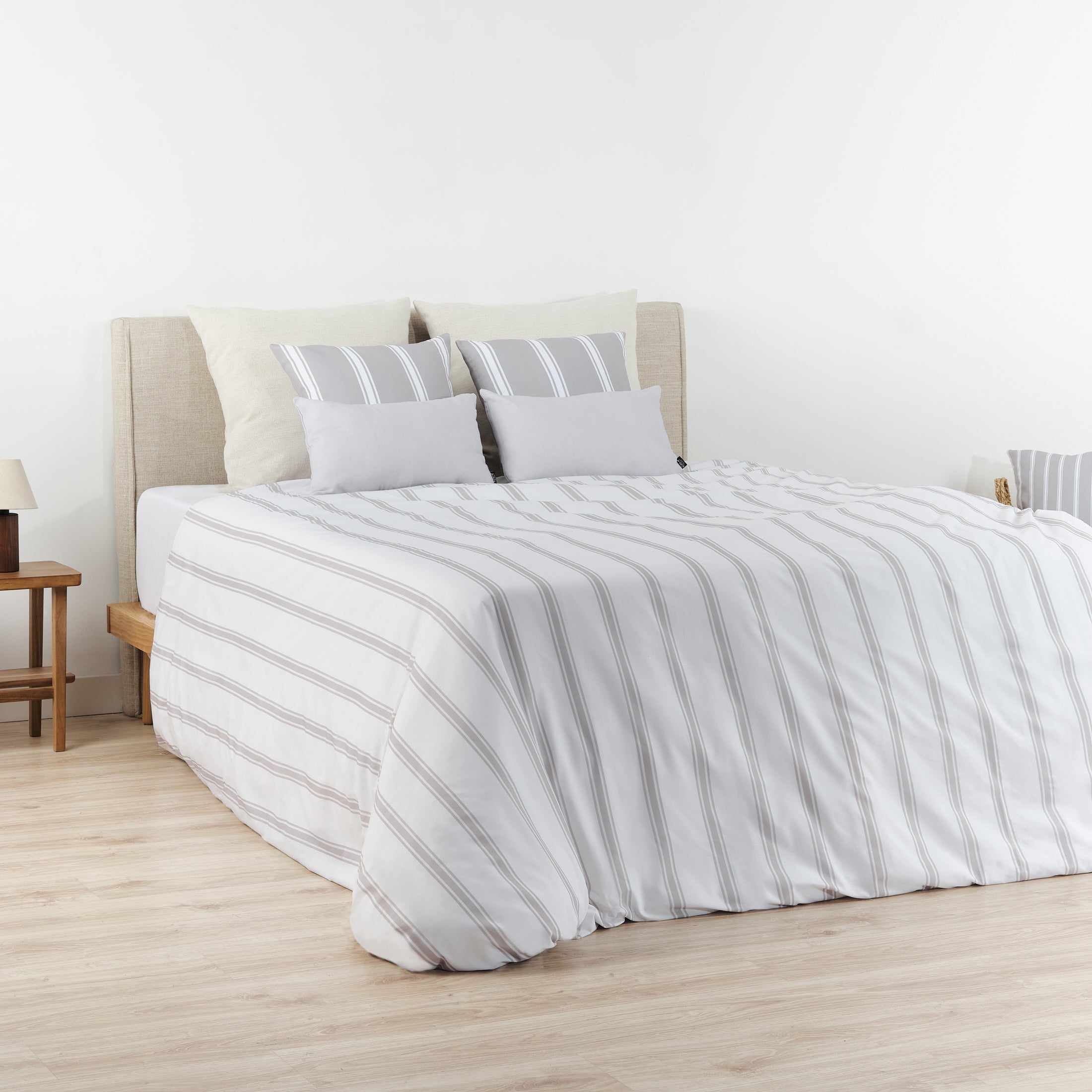 Capa de edredão em algodão com botões Calgary - 200x200 cm - 3