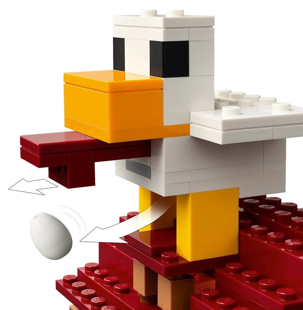 Zestaw Konstrukcyjny LEGO Minecraft Balon Ghast Atak na Wioskę z Postaciami - 6