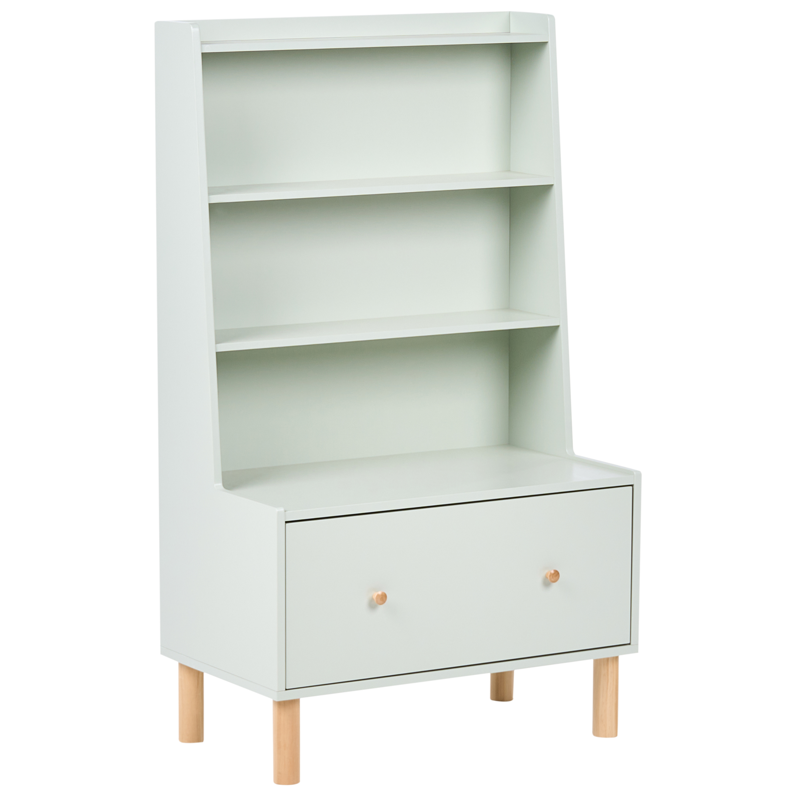 Bibliotecă cu 3 rafturi QUILPIE 120 cm Verde deschis