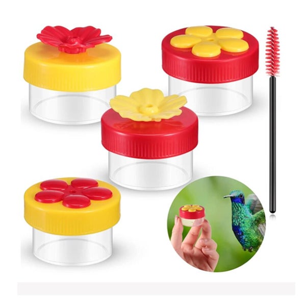 Zestaw 4 sztuk przenośnych karmników dla kolibrów, przenośny karmnik dla ptaków