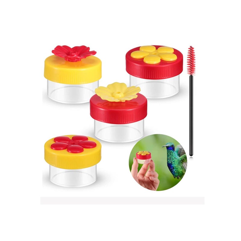 Zestaw 4 sztuk przenośnych karmników dla kolibrów, przenośny karmnik dla ptaków