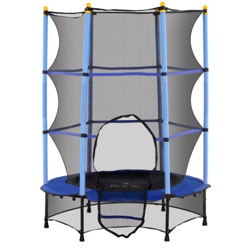 VirtuFit Trampolín De Jardín Con Red De Seguridad – 251 Cm, Estructura De Acero Galvanizado, Para Interior Y Exterior, Incluye Escalera Y Borde Protector