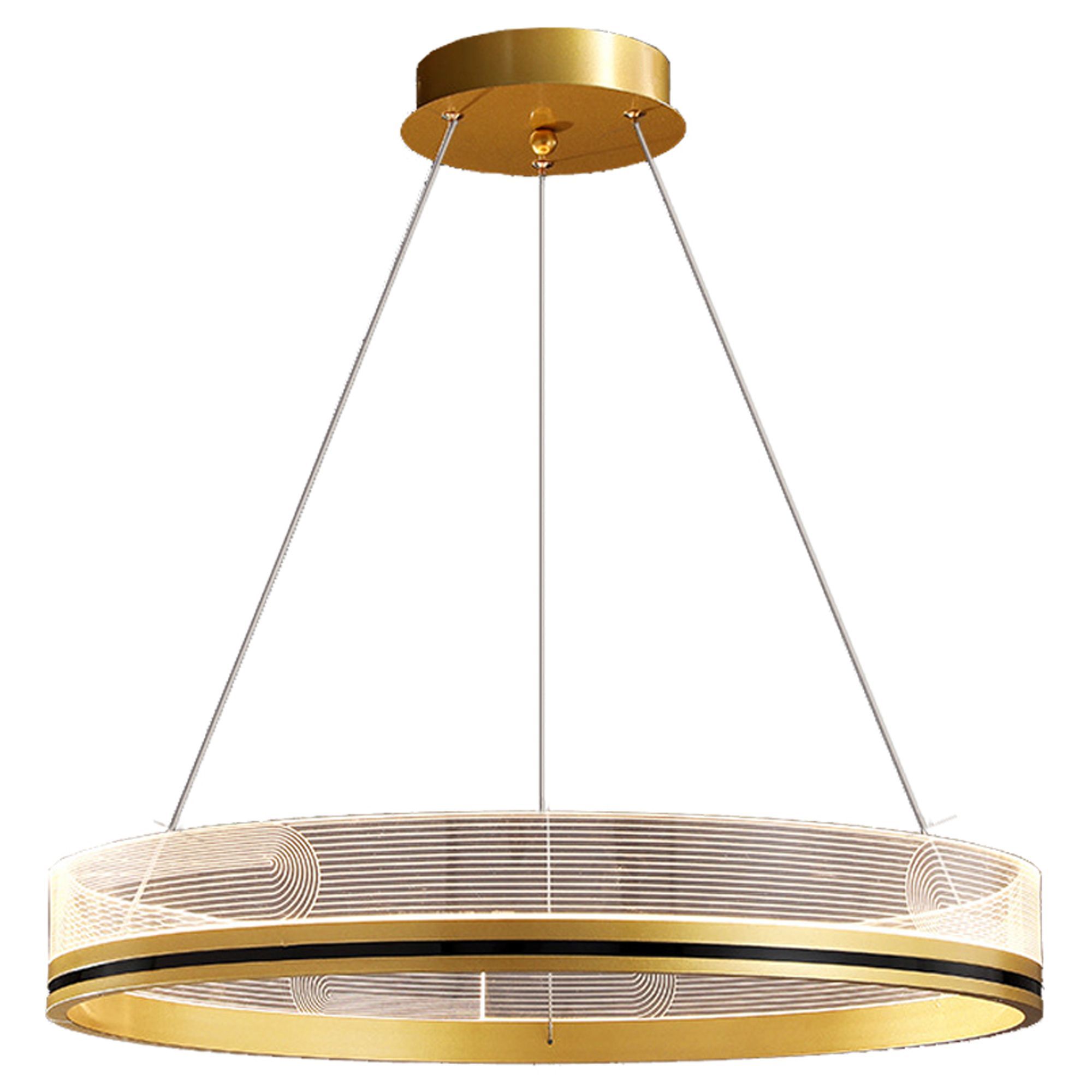 Lampa Sufitowa Wisząca Toolight App1189-Cp Złoty 40Cm
