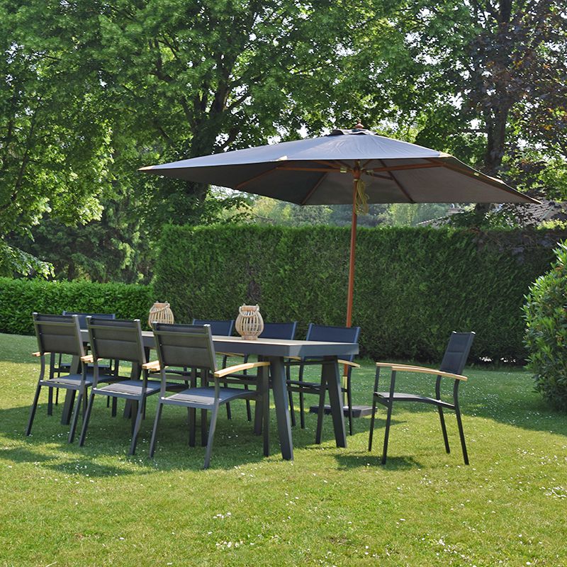 Parasol droit gris 3x3 m Pegasia - 4