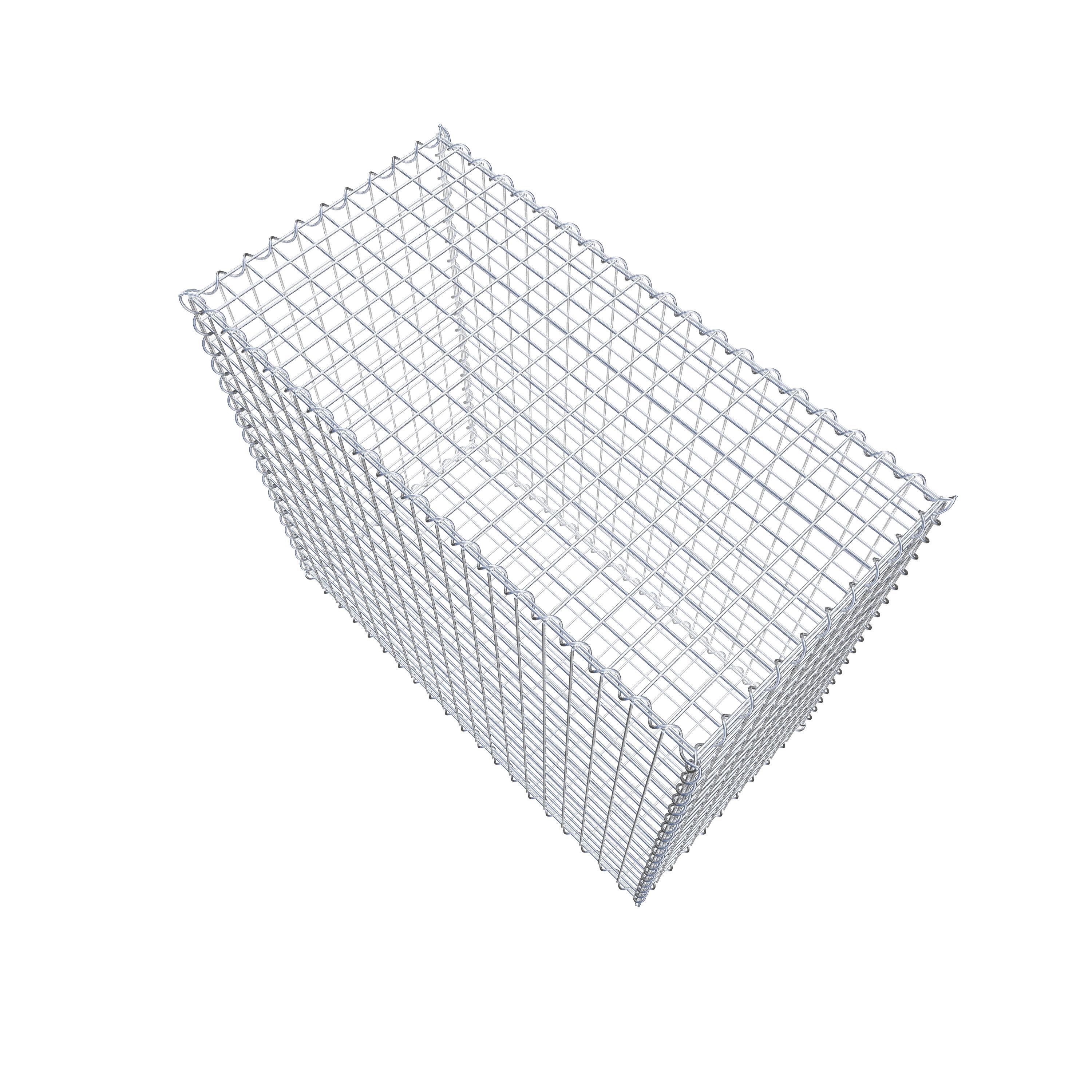Gavión de acero galvanizado 100x90x50cm (LxAxP), malla 5 x 5cm, Espiral, jaula metálica para muro o jardín - 4