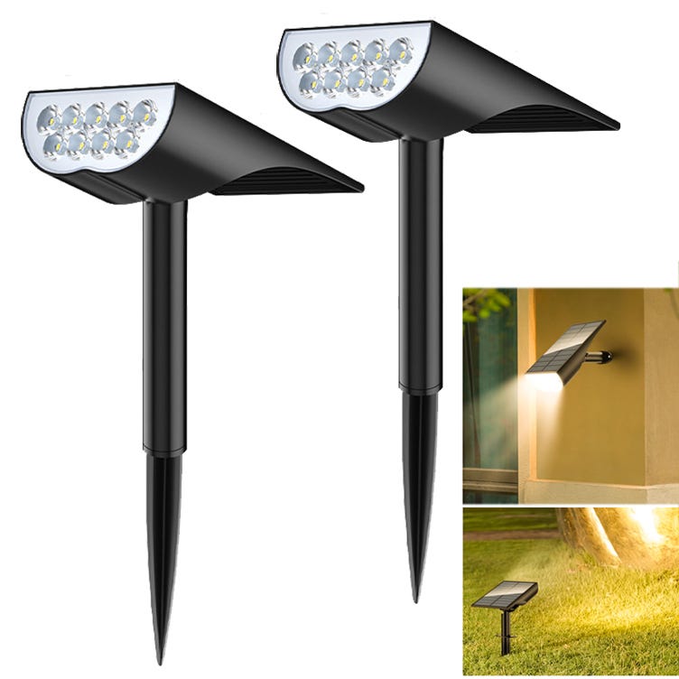 Lampes solaires d'extérieur étanches IP65, 3 modes d'éclairage, spots ...