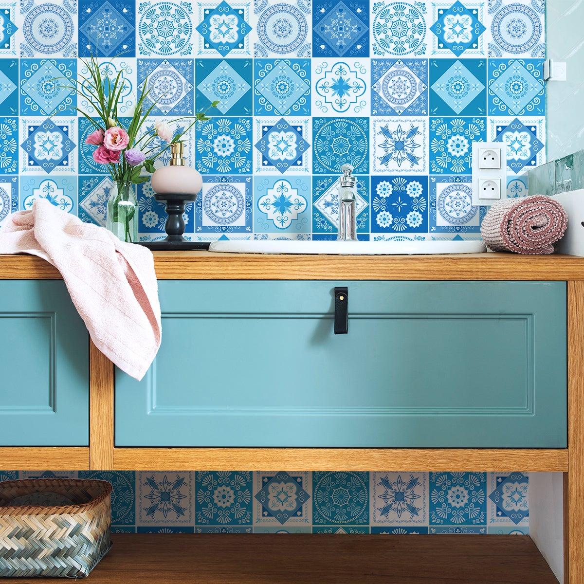 9 adesivi piastrelle azulejos angelina - Sticker adesivo - adesivi murali - 9stickers10x10cm - 3