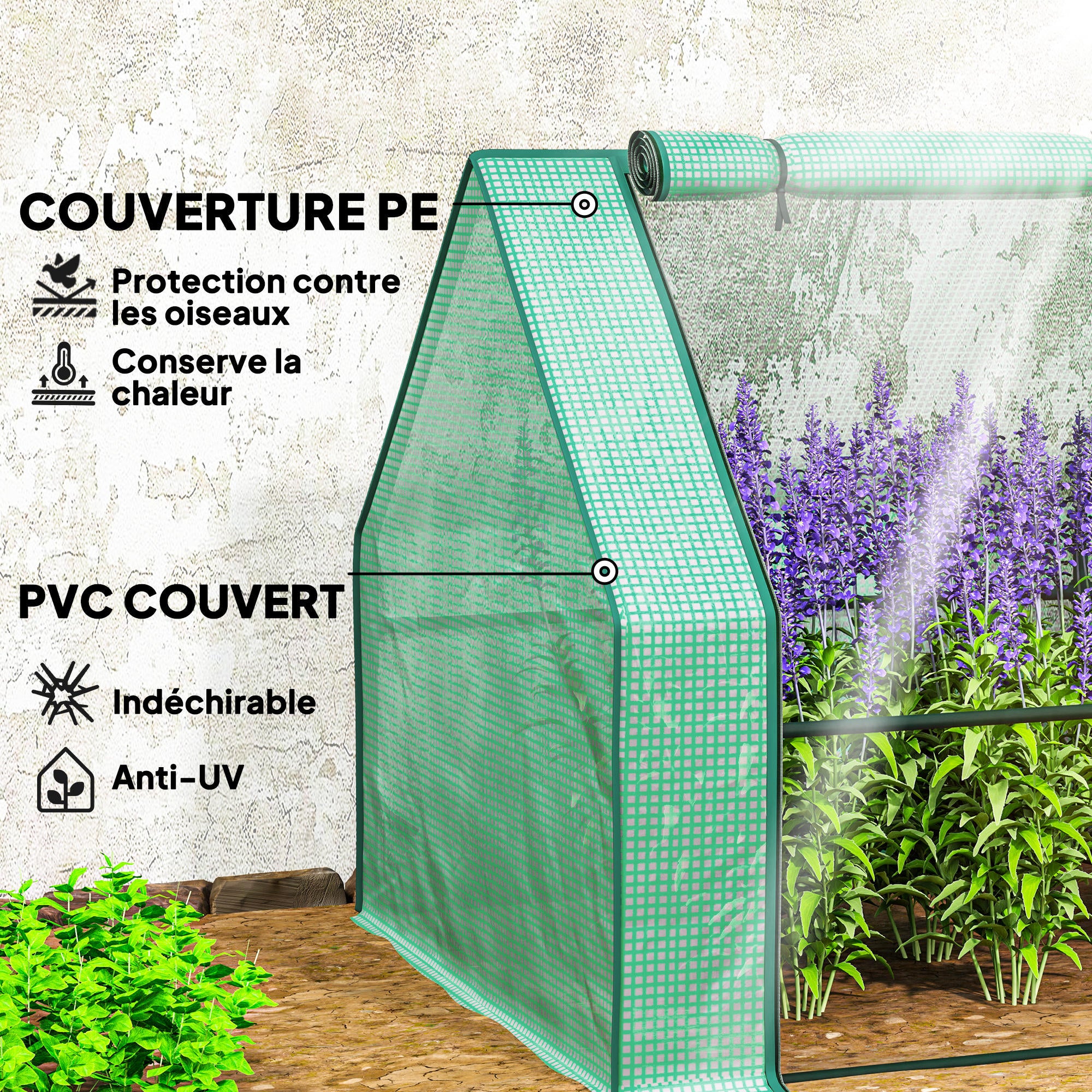Mini Serre de Jardin PE Outsunny - 4