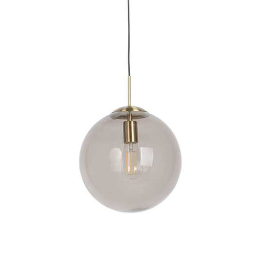 Qazqa moderne lampe suspendue - Ball - doré/laiton, rond, max. 60w, e27, 30cm, idéal pour la salle à manger et le salon - 7