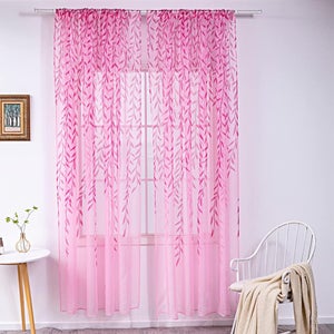 Tende Trasparenti PHILEASY - Voile Poliestere Per Finestre 132cm Larghezza - Foto 3