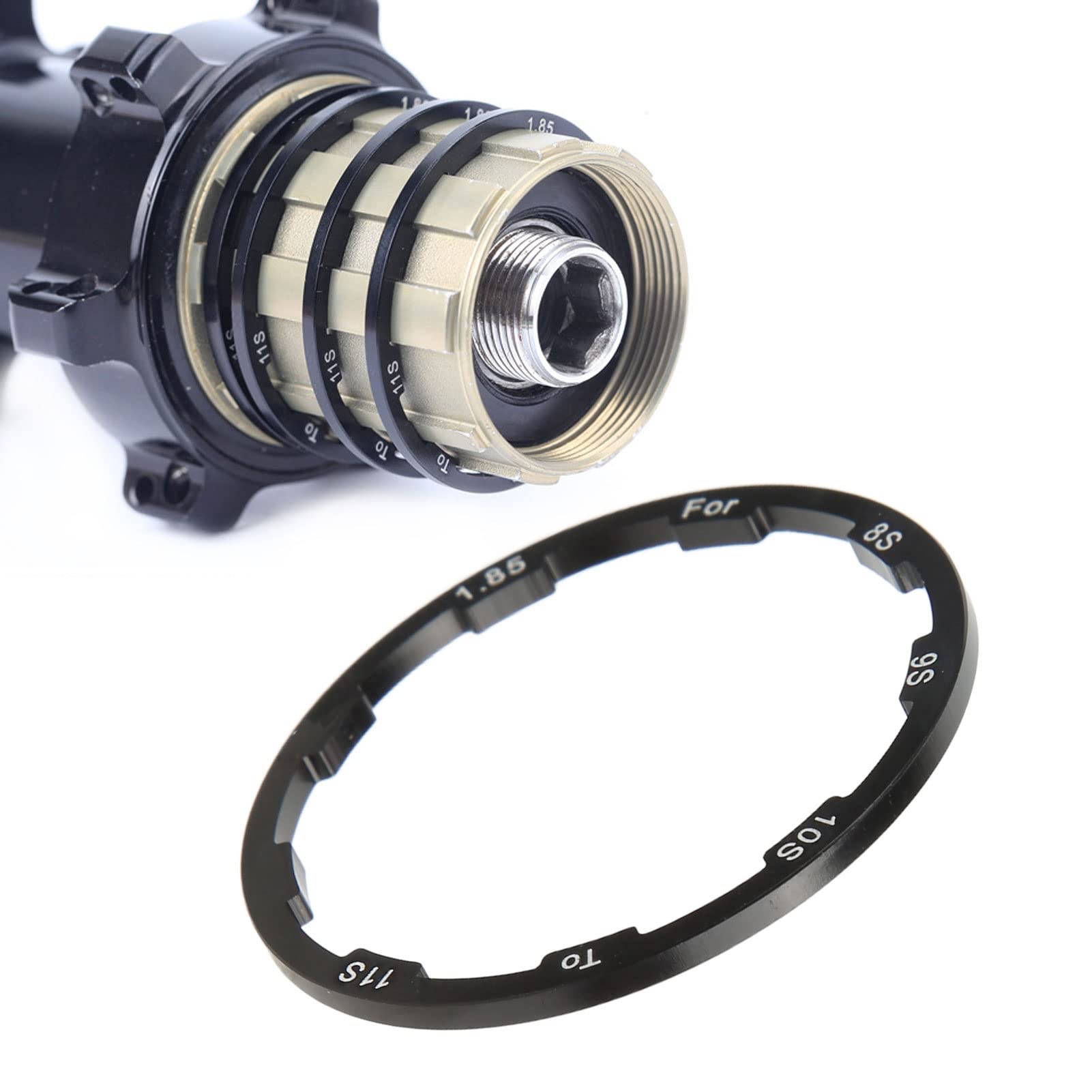 1.85mm mountain road bike volante hub espaçador suporte inferior eixo arruela junta - 2