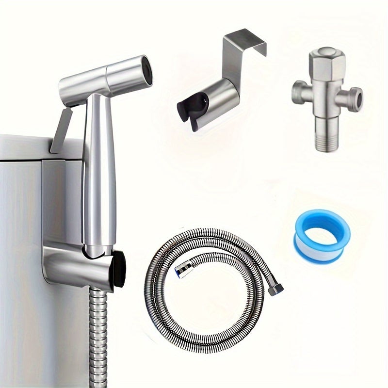 Bidetka WC Zestaw bidetki WC Kompletny opryskiwacz do toalet Główka prysznicowa do zlewu Szyfrowany, przeciwwybuchowy wąż o długości 150 cm z Tuya