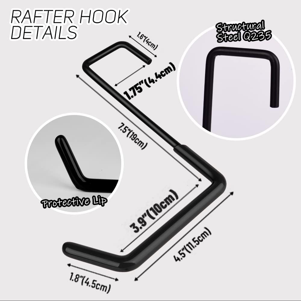 Ganci Per Garage Da 20 Kg - Confezione Da 6, Per Attrezzi, Giardino, Bici, Con Viti E Tasselli - Foto 2