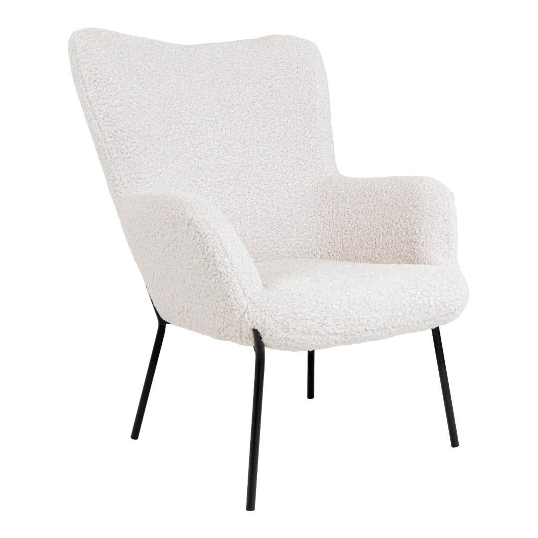 Glasgow fauteuil avec repose-pieds blanc. - 2