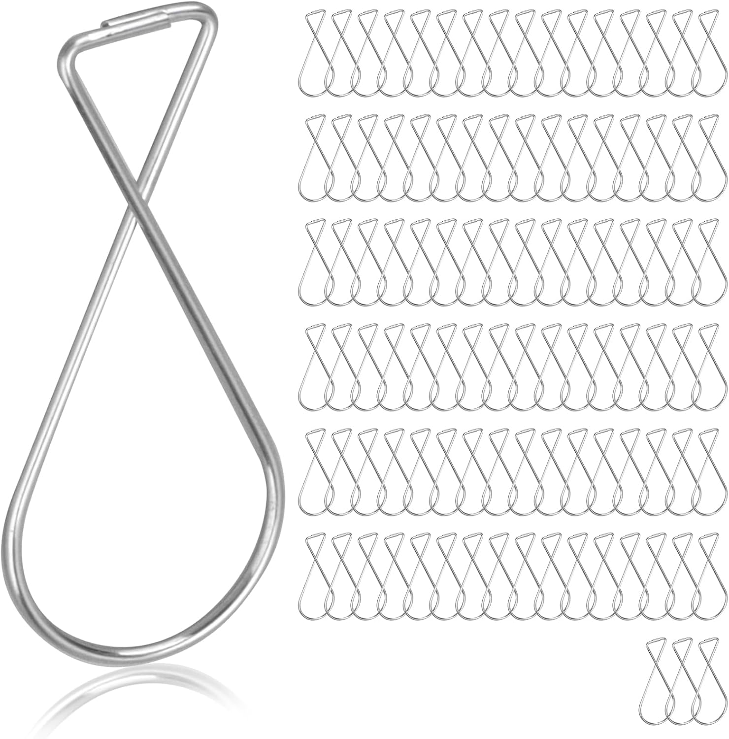NACETURE Confezione da 75 ganci da soffitto a goccia per appendere – Confezione da 25 ganci da soffitto resistenti bianchi e 50 clip a goccia per